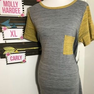 Lularoe XL Carly Dress NWT Two atone Microstripe